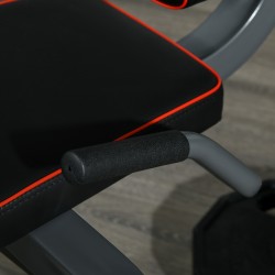 Jalkojen ojennus- ja koukistuslaite kotiin, 32 asentoa, säädettävä selkänoja, teräs, harmaa/musta