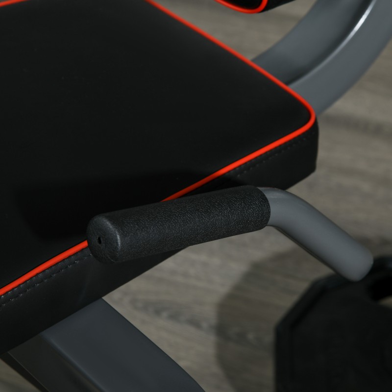 Jalkojen ojennus- ja koukistuslaite kotiin, 32 asentoa, säädettävä selkänoja, teräs, harmaa/musta