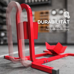 Moottoripyörän etupyöräteline metallia 17–21" pyörille, säädettävä, punainen