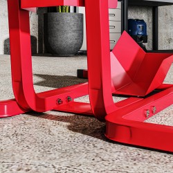 Moottoripyörän etupyöräteline metallia 17–21" pyörille, säädettävä, punainen