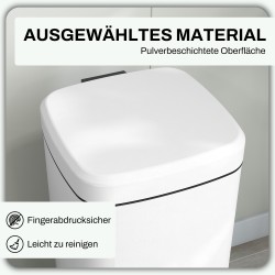 Jäteastia 30 L, soft-close kansi, poljin, metalli/muovi, 28 x 35 x 63,5 cm, valkoinen