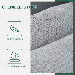 Pyörivä nojatuoli 360°, chenille-verhoilu, metallijalat, 79x91x98 cm, harmaa/musta