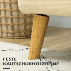 Kahden istuttava sohva, samettiverhoilu, kantavuus 240 kg, 130x74x79 cm, cremevalkoinen