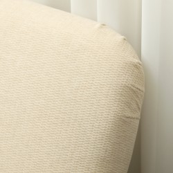 Kahden istuttava sohva, samettiverhoilu, kantavuus 240 kg, 130x74x79 cm, cremevalkoinen