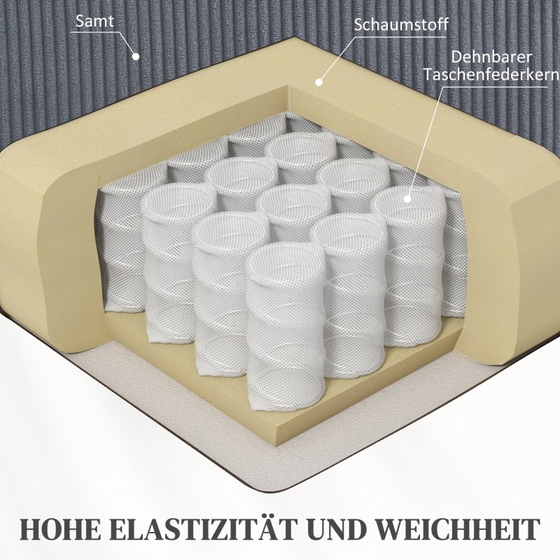 Sähköinen nousuavusteinen lepotuoli, vakosamettipäällyste, USB-käsiohjain, tummanharmaa