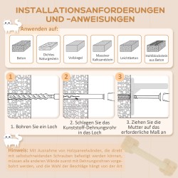 Kissan kiipeilysetti seinä- ja kattokiinnitys 5-osainen lastulevy/plyyshi beige