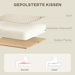 Kääntyvä recliner-nojatuoli jalkarahilla, cord-kangas, 72x83x107 cm, beige