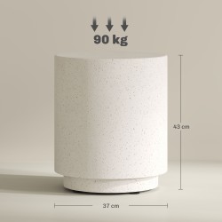 Sivupöytä betonimainen anorganinen mineraalijauhe 37 x 37 x 43 cm harmaa