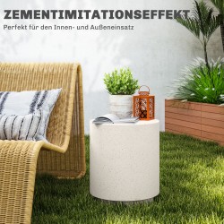 Sivupöytä betonimainen anorganinen mineraalijauhe 37 x 37 x 43 cm harmaa