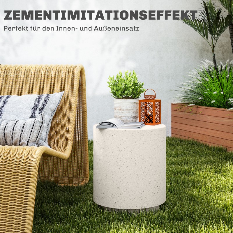 Sivupöytä betonimainen anorganinen mineraalijauhe 37 x 37 x 43 cm harmaa