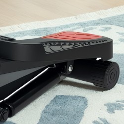 Ministepperi koti- ja toimistotreeniin, LCD-näyttö, hydraulinen vaimennus, musta