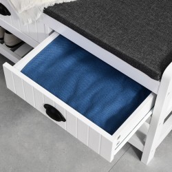 Eteiskaluste koukuilla ja kenkähyllyllä, MDF, 89x42x172 cm, valkoinen/harmaa