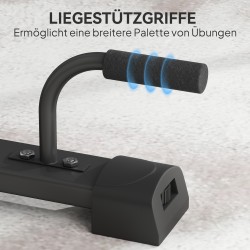 Dip-teline kotitreeniin, teräs, korkeussäädettävä 93–117 cm, 540 kg kantavuus, musta