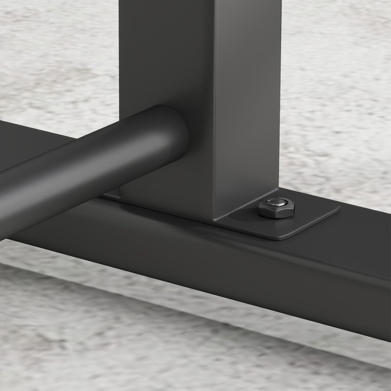 Dip-teline kotitreeniin, teräs, korkeussäädettävä 93–117 cm, 540 kg kantavuus, musta