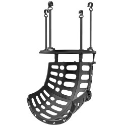 Koripallon palautusosa koriin säädettävä 360 rebounder muovi 35 6 x 35 6 x 75 5 cm musta