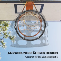 Koripallon palautusosa koriin, säädettävä 360° rebounder, muovi, 35,6 x 35,6 x 75,5 cm, musta