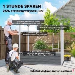 Metallinen pihavarasto ulkokäyttöön, sinkitty teräs, lukittava ovi, 142 x 184 x 165/181 cm, harmaa