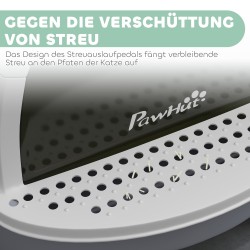 Kissanvessa kannellinen hiekkalaatikko hajusuodattimella ja lapio 40,5 x 52 x 39 cm harmaa