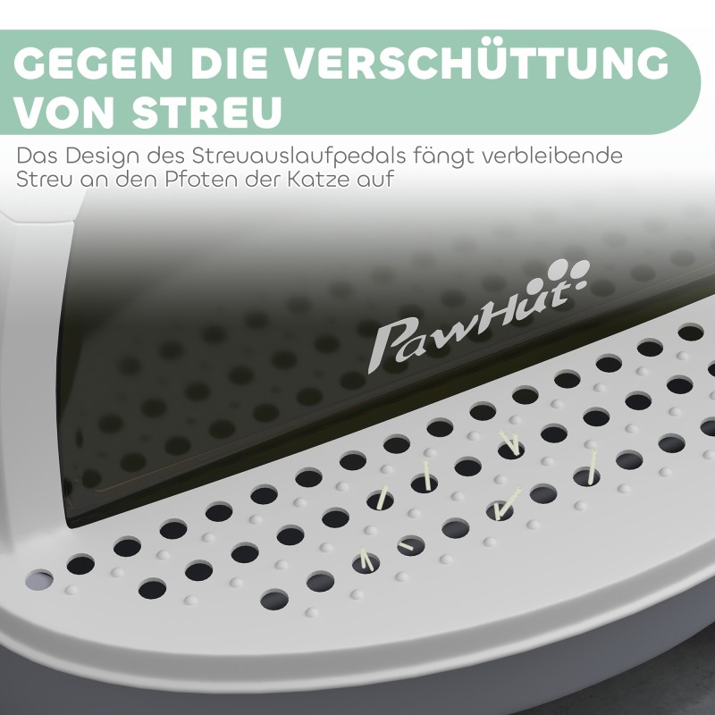 Kissanvessa kannellinen hiekkalaatikko hajusuodattimella ja lapio 40,5 x 52 x 39 cm harmaa