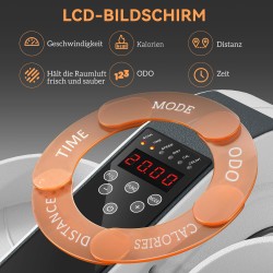 Jalkatreenilaite istuma-asentoon, mini ellipsitraineri, 10 nopeustasoa, LCD-näyttö, kaukosäädin, valkoinen