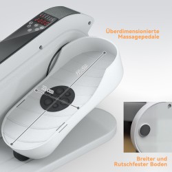 Jalkatreenilaite istuma-asentoon, mini ellipsitraineri, 10 nopeustasoa, LCD-näyttö, kaukosäädin, valkoinen