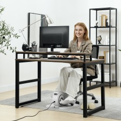 Jalkatreenilaite istuma-asentoon, mini ellipsitraineri, 10 nopeustasoa, LCD-näyttö, kaukosäädin, valkoinen