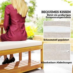 Puutarhan ruokailuryhmä 3-osainen, akasiapuu, pöytä 150x85x75 cm ja 2 penkkiä, teak/harmaa