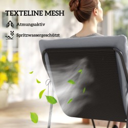 4-osainen terassikalustesetti ulkokäyttöön, teräsrunko, 2 tuolia, 2 hengen sohva ja pöytä, harmaa