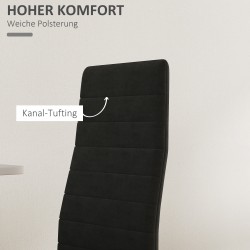 Ruokapöydän tuolit sametti ja metalli 4 kpl musta