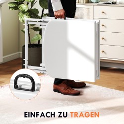 Taittuva hoitopöytä / hierontapöytä, keinonahka, teräsrunko, 182 x 62 cm, valkoinen