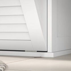 Pyykkikaappi kahdella kallistuvalla lokerolla MDF 70 x 38 x 73 cm valkoinen