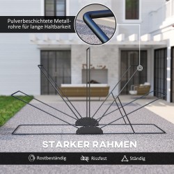 Moottoripyörän suojakatos ulkokäyttöön 600D Oxford -kangas 345 x 135 x 191 cm musta