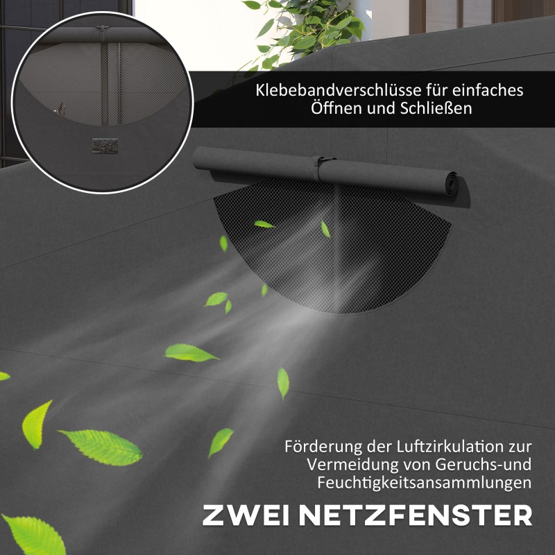 Moottoripyörän suojakatos ulkokäyttöön 600D Oxford -kangas 345 x 135 x 191 cm musta