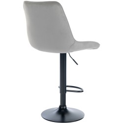 Moderni säädettävä baarijakkara samettipäällisellä ja selkänojalla