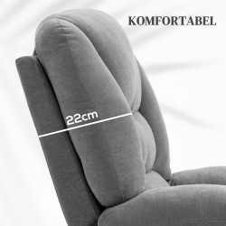 Sähköinen lepotuoli nostoavulla, hieronta- ja lämpötoiminnoilla, 2 kaukosäädintä, tummanharmaa