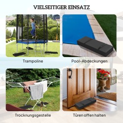 Varjon painopussit ulkokäyttöön 600D Oxford, täytettävä hiekkasäkki 25 kg, 2 kpl, musta