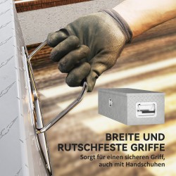 Alumiininen säilytyslaatikko työkaluille, lukittava, sivukahvat, 99 x 33 x 25,5 cm, hopea