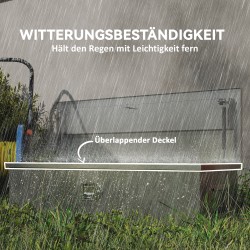 Alumiininen säilytyslaatikko työkaluille, lukittava, sivukahvat, 99 x 33 x 25,5 cm, hopea