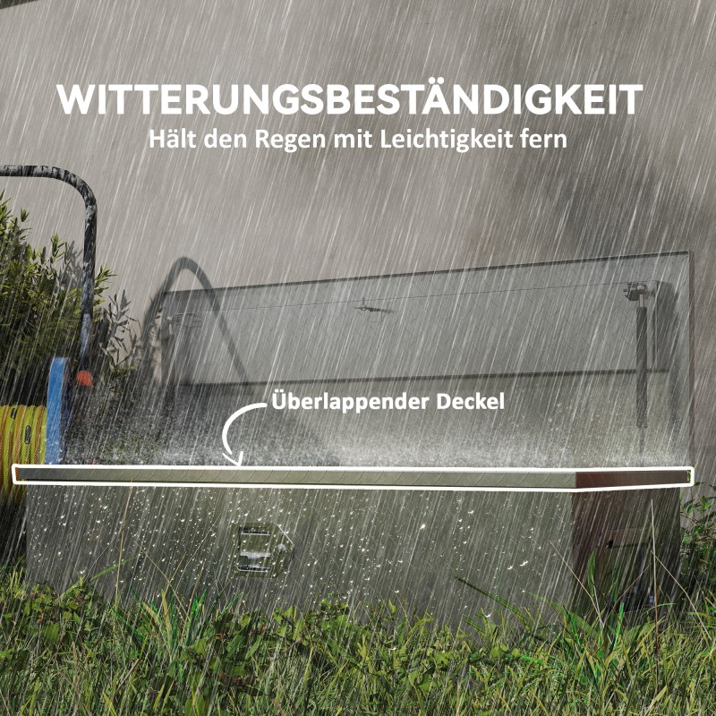 Alumiininen säilytyslaatikko työkaluille, lukittava, sivukahvat, 99 x 33 x 25,5 cm, hopea