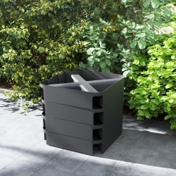 Aurinkovarjon jalustan lisäpainot, täytettävä muovi, 4 osaa, 89 x 89 x 10,5 cm, musta