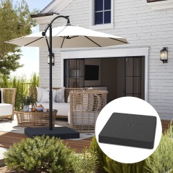 Aurinkovarjon jalustan lisäpainot, täytettävä muovi, 4 osaa, 89 x 89 x 10,5 cm, musta