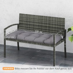 Penkin istuintyyny ulkokäyttöön polyesteri 105 x 46 x 12,5 cm harmaa