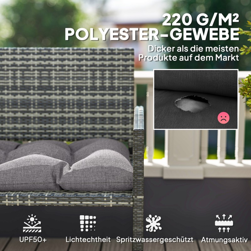 Penkin istuintyyny ulkokäyttöön polyesteri 105 x 46 x 12,5 cm harmaa