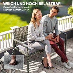 Penkin istuintyyny ulkokäyttöön polyesteri 105 x 46 x 12,5 cm harmaa