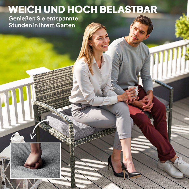 Penkin istuintyyny ulkokäyttöön polyesteri 105 x 46 x 12,5 cm harmaa