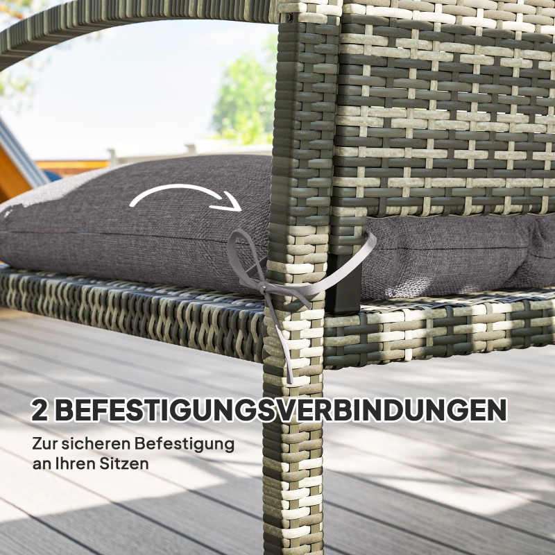 Penkin istuintyyny ulkokäyttöön polyesteri 105 x 46 x 12,5 cm harmaa