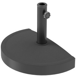 Aurinkovarjon jalusta puolikas betonitäytteinen 9 kg ulkokäyttöön halkaisija 32 38 48 mm musta