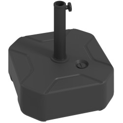 Aurinkovarjon jalusta täytettävä HDPE 45 x 45 cm jopa 25 kg musta 38 48 mm