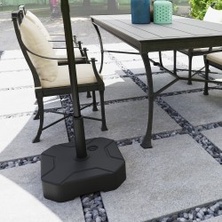 Aurinkovarjon jalusta täytettävä HDPE 45 x 45 cm jopa 25 kg musta Ø38/48 mm