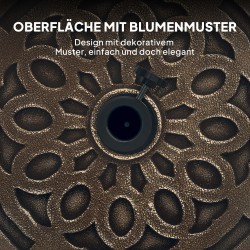 Aurinkovarjon jalusta pyörillä 21 kg betoni ja metalli Ø48 cm pronssi 32/38/48 mm